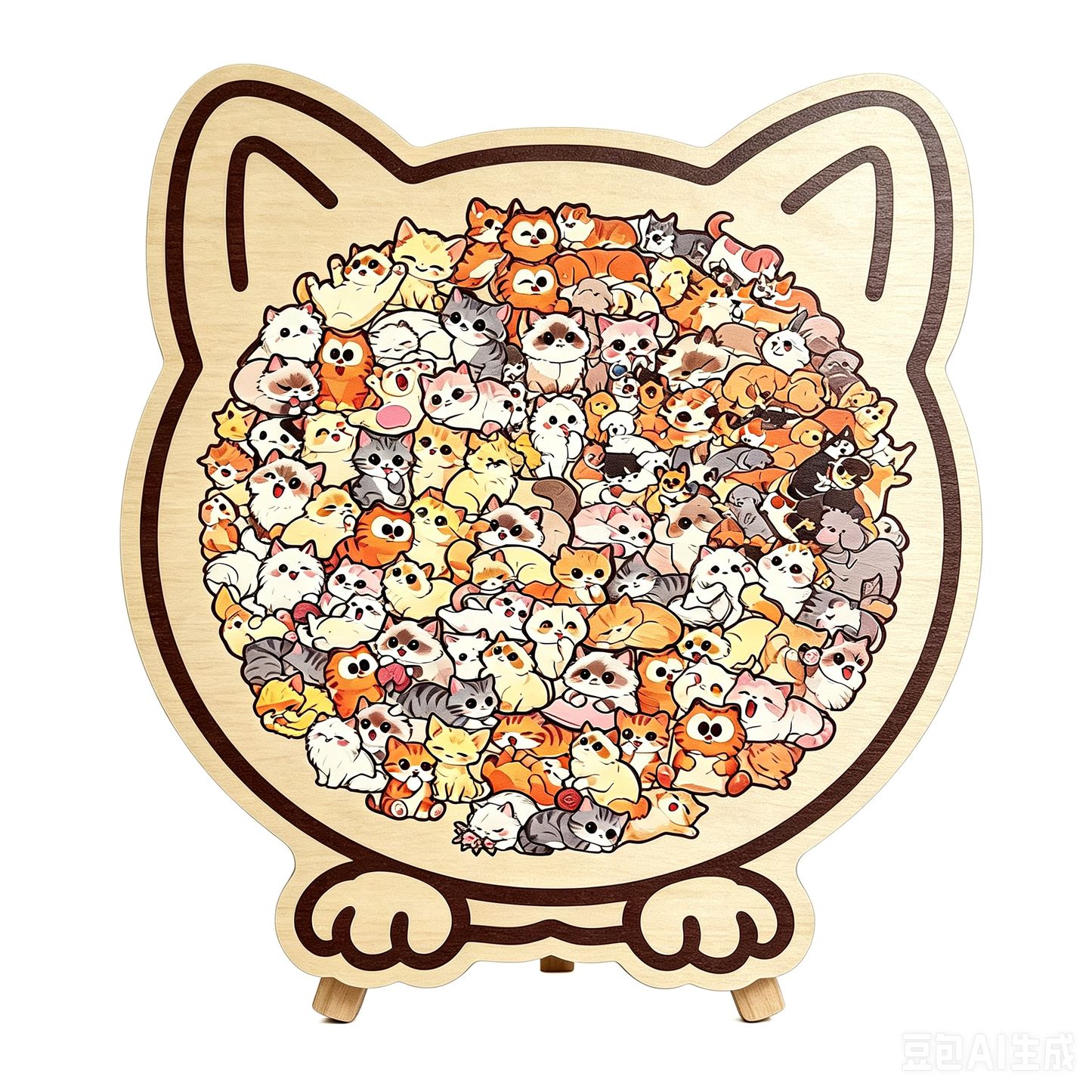 🐶 Adorable Dog-Shaped Wooden Jigsaw Puzzle
