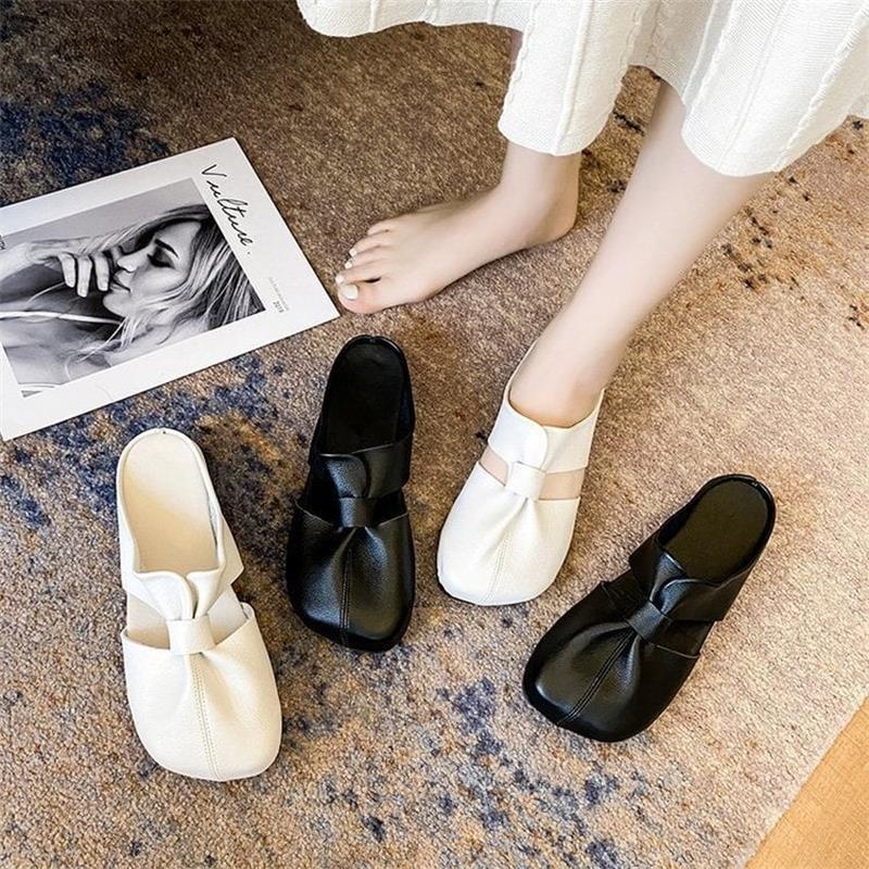 🔥 Gran oferta 2025 🔥 Mules planos con estampado recortado