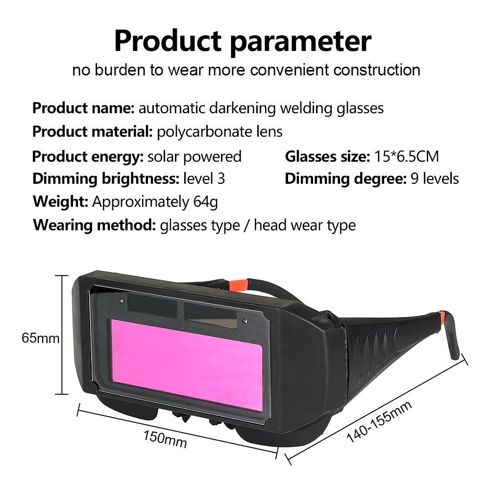 👓Gafas de soldadura con oscurecimiento automático