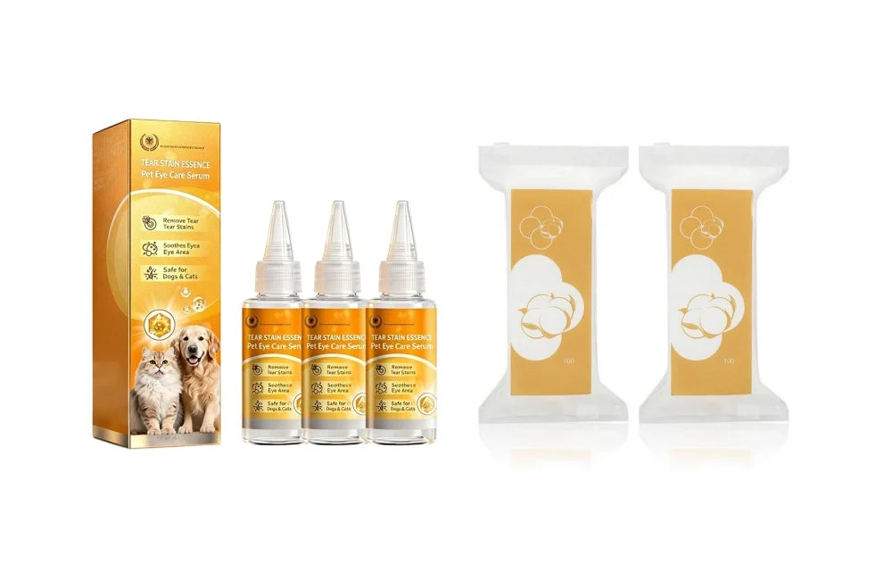 Suave producto para eliminar manchas alrededor de los ojos de mascotas, gotas nutritivas