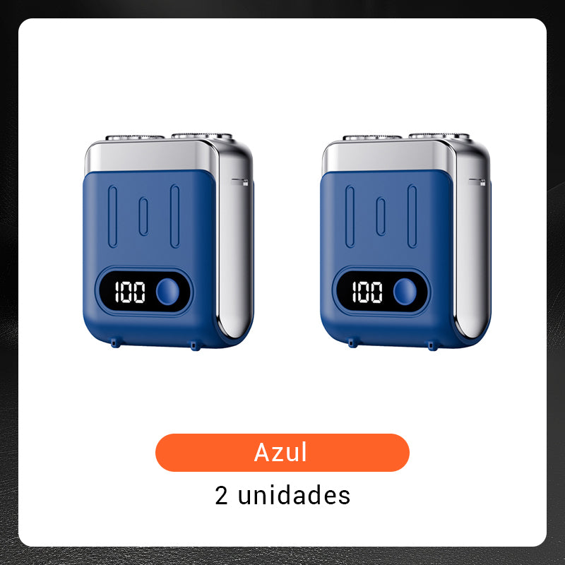 Mini afeitadora eléctrica rotativa portátil para hombre