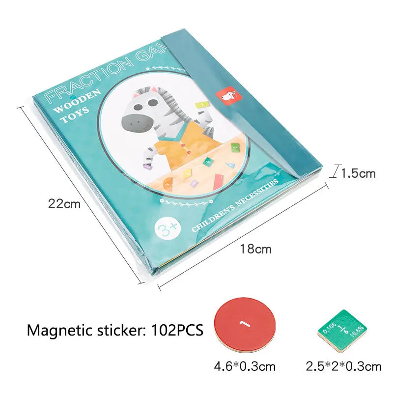 🏆ÚLTIMO DÍA DE REBAJAS 50 % DE DESCUENTO💖Tablero de Aprendizaje de Fracciones Magnético para Niños