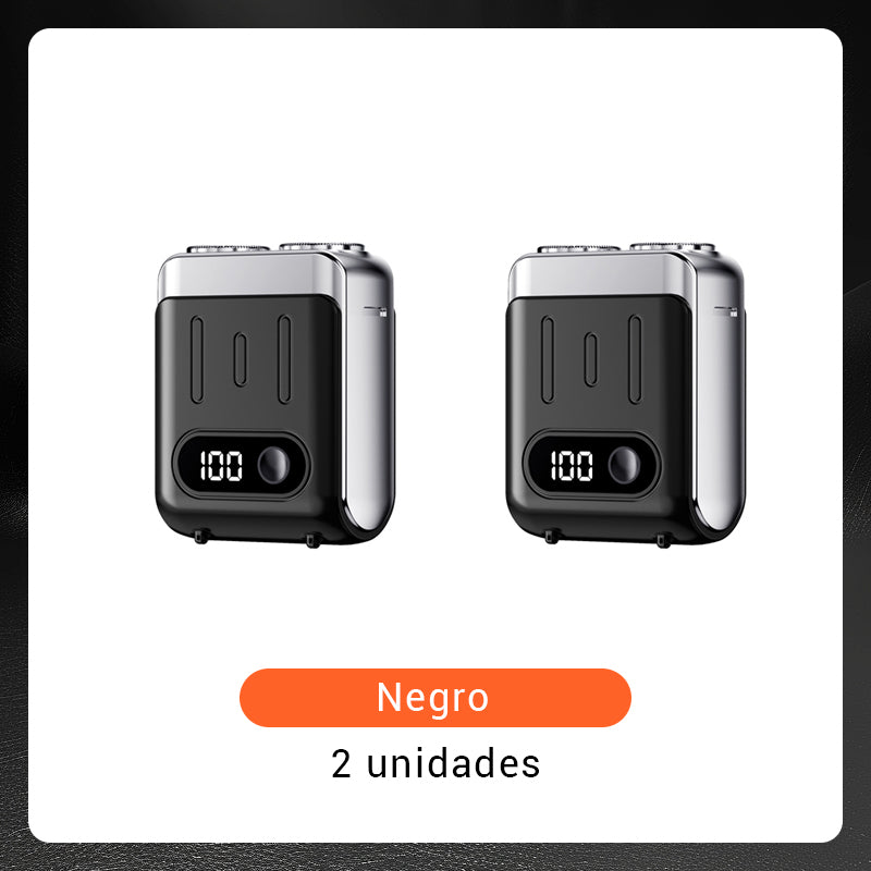 Mini afeitadora eléctrica rotativa portátil para hombre