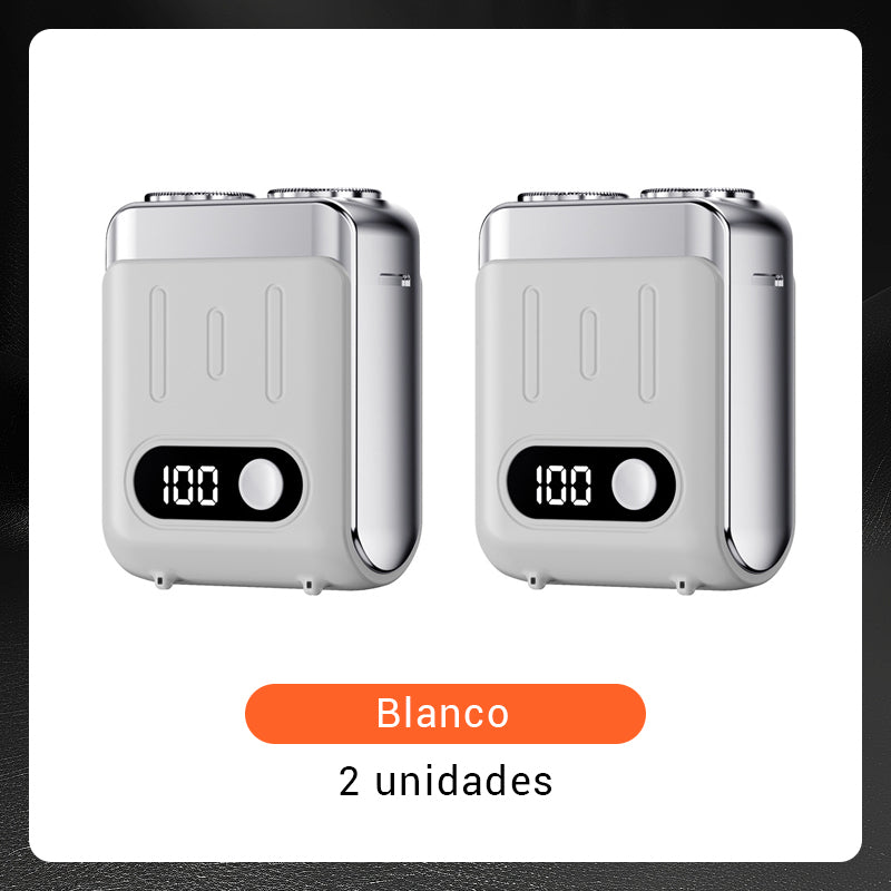 Mini afeitadora eléctrica rotativa portátil para hombre