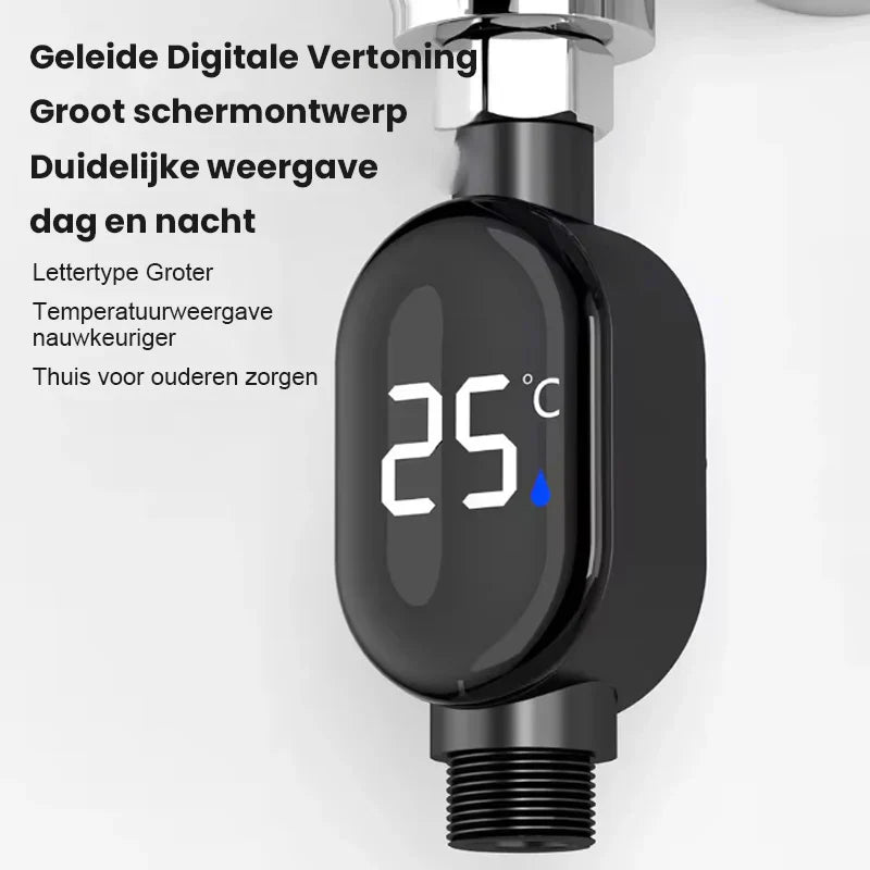 🚿 Compra 2 y lleva 1 gratis 💧 Cabezal de Ducha con Indicador LED - Muestra la Temperatura del Agua con Colores, Fácil Instalación y Ahorro de Energía 🌈📦