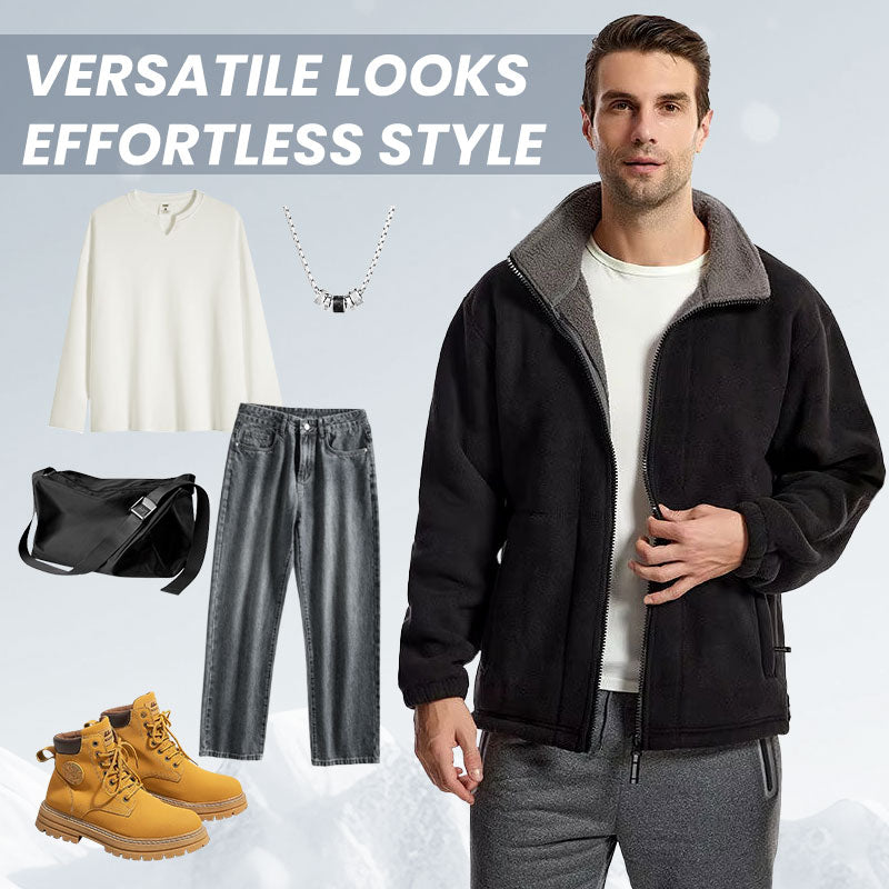 🔥Oferta Relámpago 50% DESCUENTO 🔥 Envío Gratis - Chaqueta de Forro Polar Doble Cara para Hombre