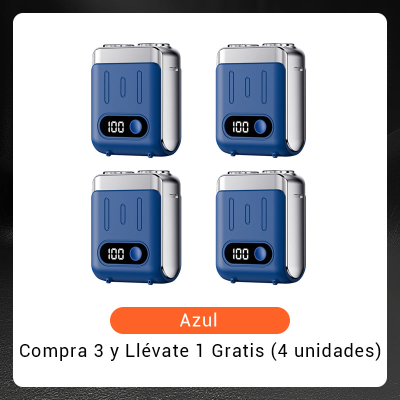 Mini afeitadora eléctrica rotativa portátil para hombre