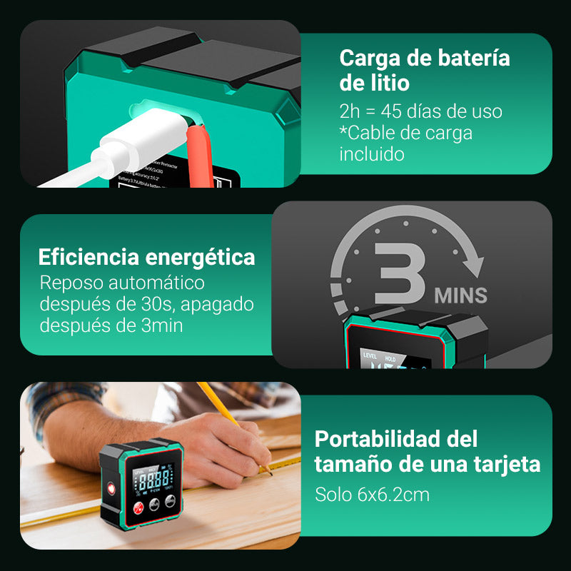 📢🔧 OFERTÓN 50% DE DESCUENTO 🔥Ángulo digital magnético con láser electrónic
