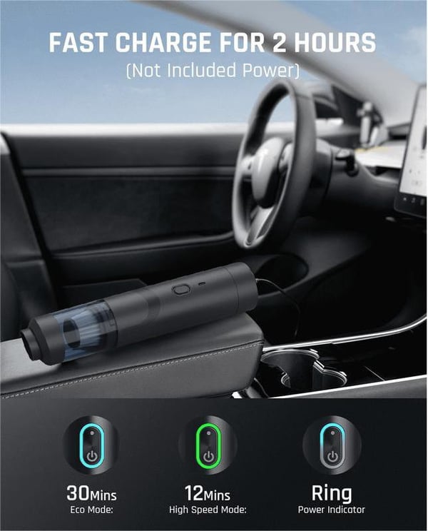 💥¡ÚLTIMO DÍA! 50% DE DESCUENTO💥 Aspiradora de Coche Inalámbrica Slim V8 Mate - Alta Potencia 13000Pa/30AW