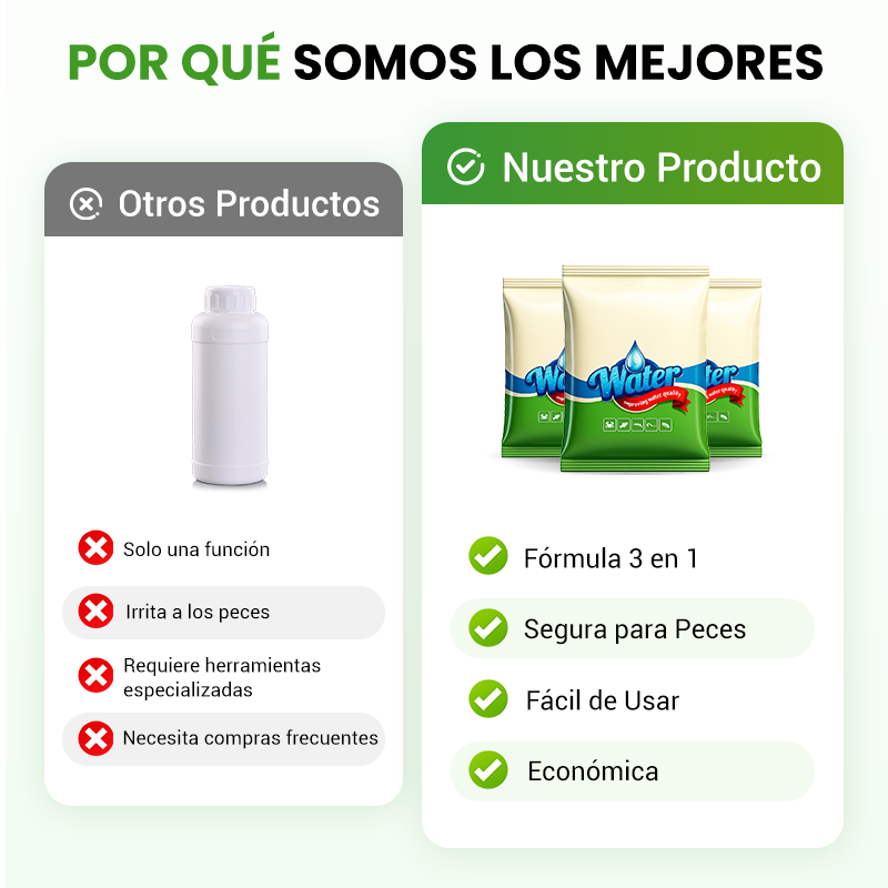 500g Polvo Premium para Estanques | Clarificador de Agua y Control de Algas 🐟🌊🔬