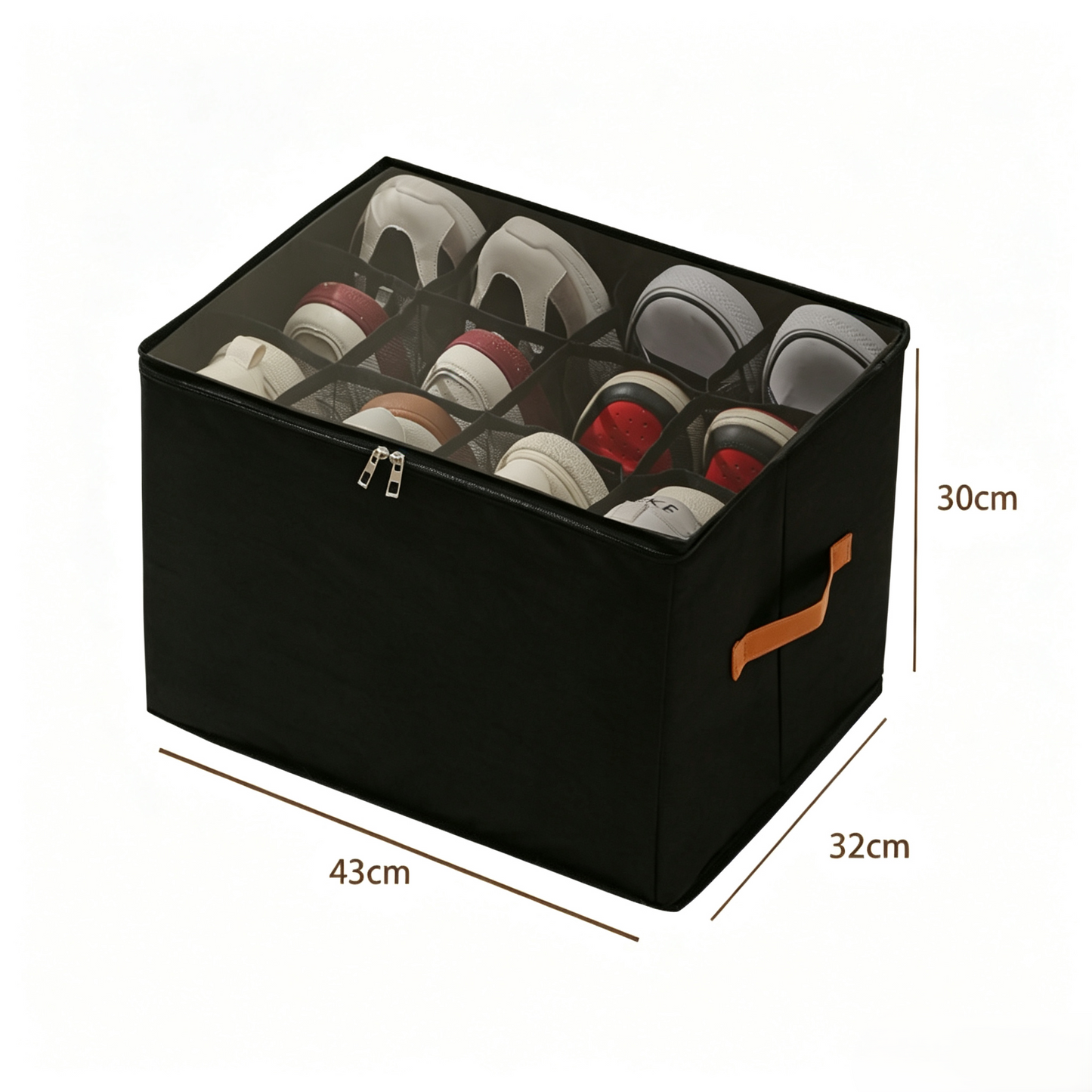 ⏰🔥 ¡OFERTA DEL 50% POR TIEMPO LIMITADO! 👟 Caja organizadora de zapatos de tela – Plegable, gran capacidad, a prueba de polvo y transpirable para armarios y dormitorios 🧺✨