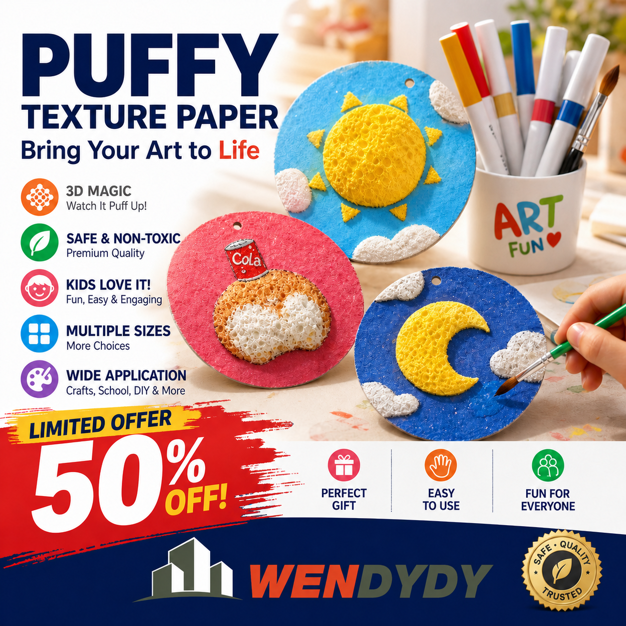 🎄Oferta Sorpresa Especial 🎁¡Compra 3, 2 Gratis! 🔮Domina la magia de la pintura con papel de textura esponjosa para pintar 👩🎨