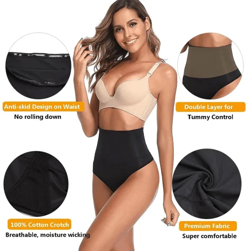 🔥 Compra 1 y Lleva 1 Gratis 👙 Panties Moldeadoras de Tiro Alto con Control de Abdomen