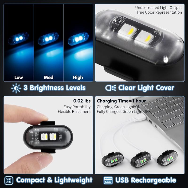 🚨🌈 Luces de advertencia LED inalámbricas de 8 colores con mando a distancia: ¡que te vean desde cualquier lugar! Potente función de parpadeo en 8 colores intensos, visibles hasta a 500 metros.⚡️