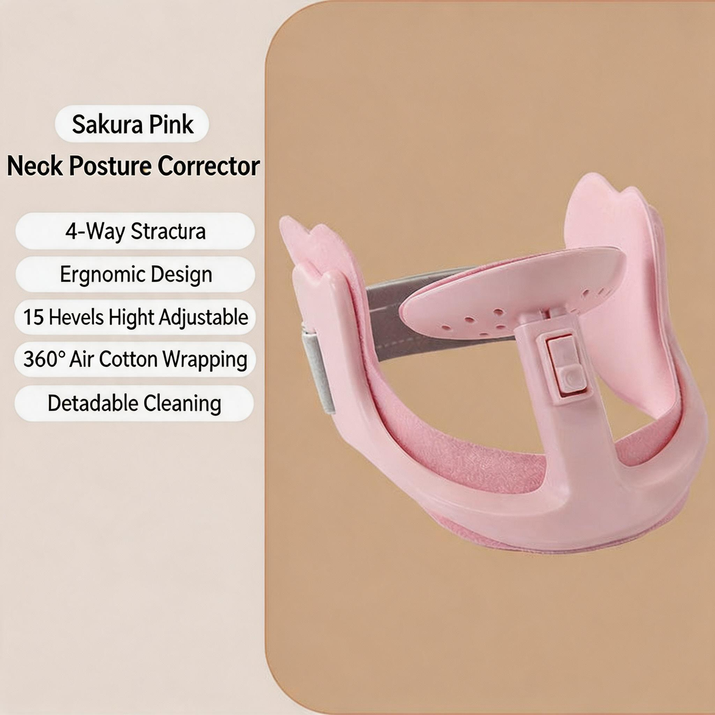 ✨ Collar cervical ajustable, ligero y cómodo para adultos y niños