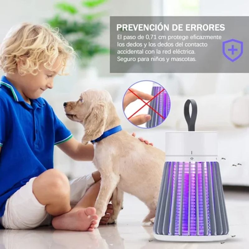 Exteminador de insectos portátil para interiores y exteriores - trampa para moscas y mosquitos