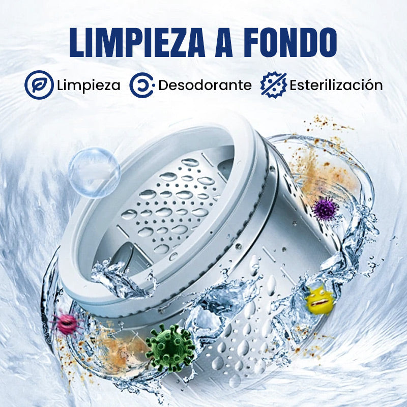 Tabletas para mantenimiento y limpieza profunda de lavadoras