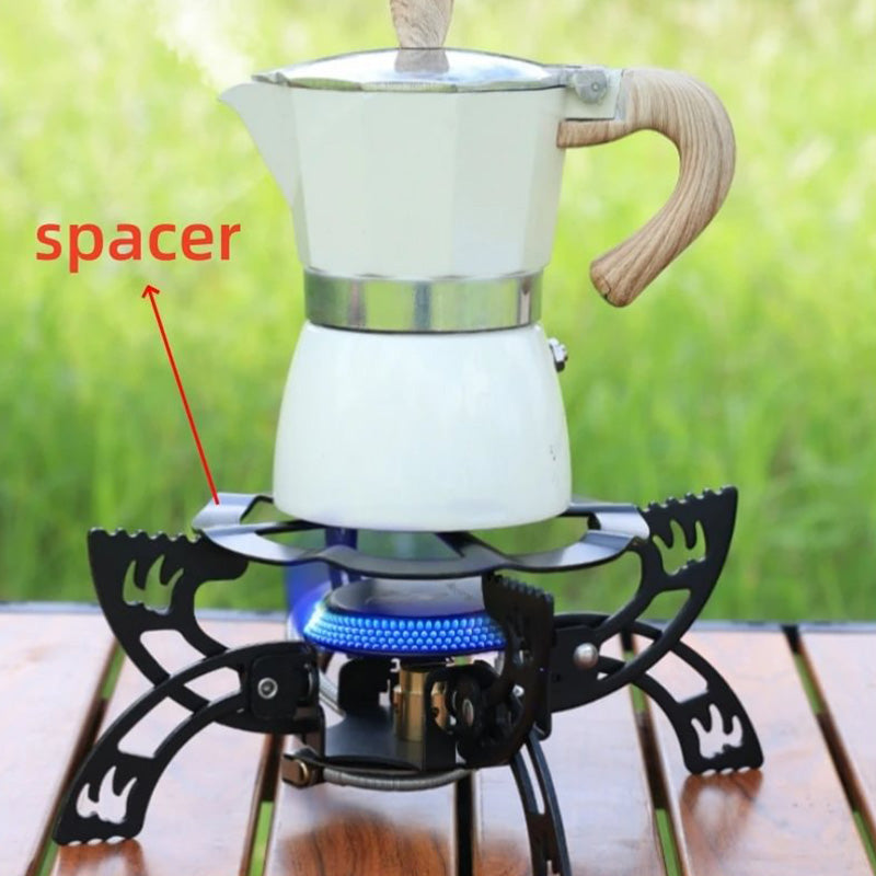 Camping Portátil Plegable Mini Cortaviento Outdoor Split Pequeña Estufa de Gas Cassette Fierce Stove