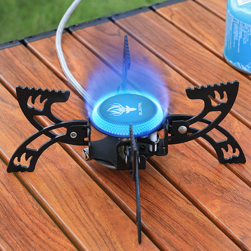 Camping Portátil Plegable Mini Cortaviento Outdoor Split Pequeña Estufa de Gas Cassette Fierce Stove
