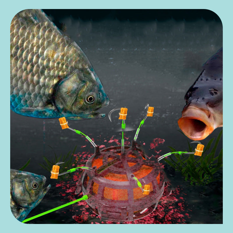 🔥2025 Hot Sale🔥360° Anzuelo de Pesca con Jaula de Cebo Flotante(50% OFF)