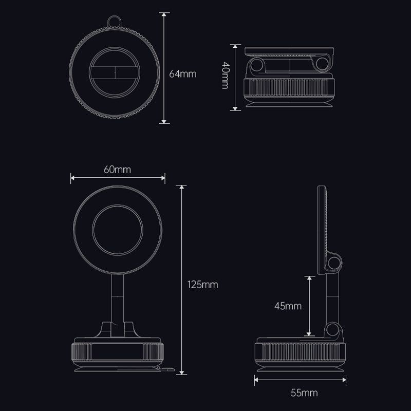 Soporte magnético plegable para teléfono de coche