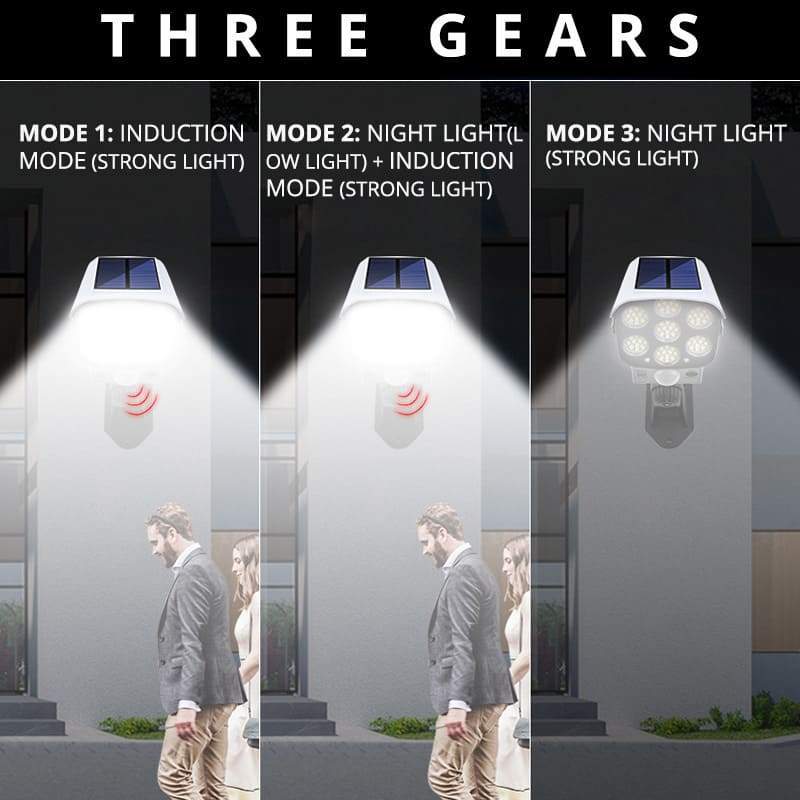 🏆Luz solar con sensor de movimiento tipo cámara