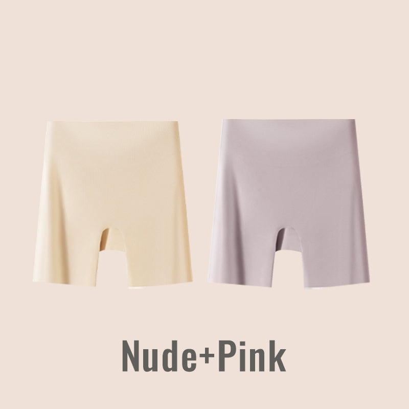 Ropa interior de seda helada de cintura alta para mujer con control de abdomen y levantamiento de cadera