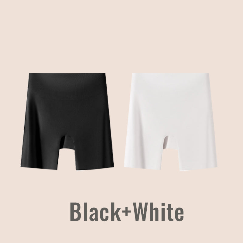 Ropa interior de seda helada de cintura alta para mujer con control de abdomen y levantamiento de cadera