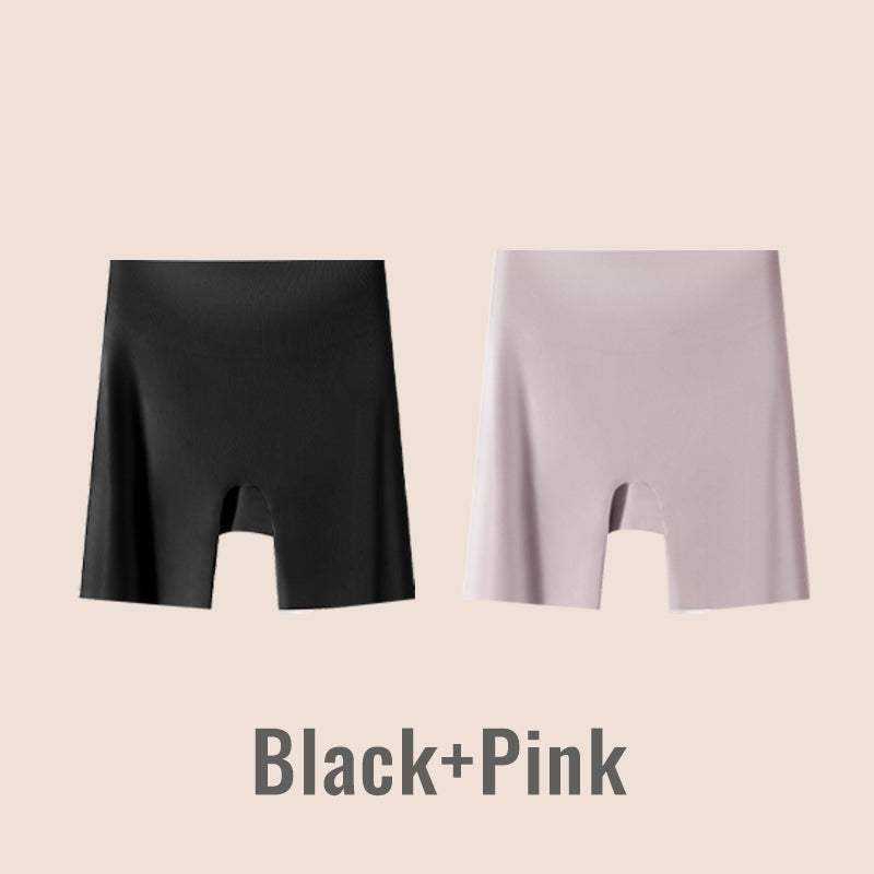 Ropa interior de seda helada de cintura alta para mujer con control de abdomen y levantamiento de cadera