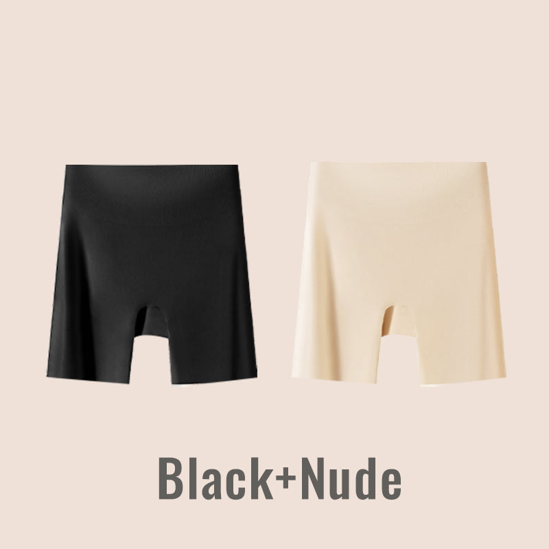 Ropa interior de seda helada de cintura alta para mujer con control de abdomen y levantamiento de cadera