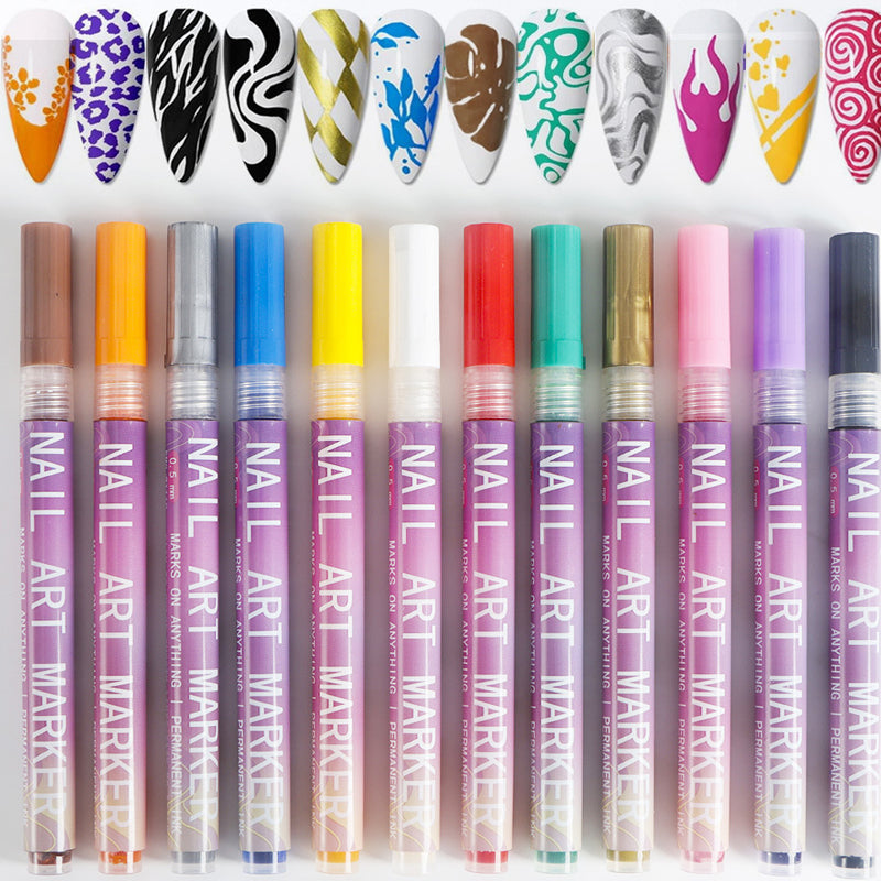 🎁Oferta Caliente: 50% de Descuento⏳Set de Plumas para Arte de Uñas de 12 Colores