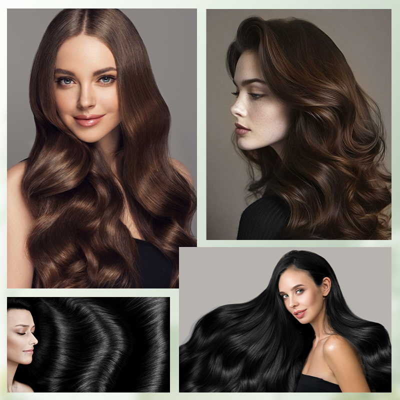 Crema de tinte para el cabello a base de plantas para cubrir las canas