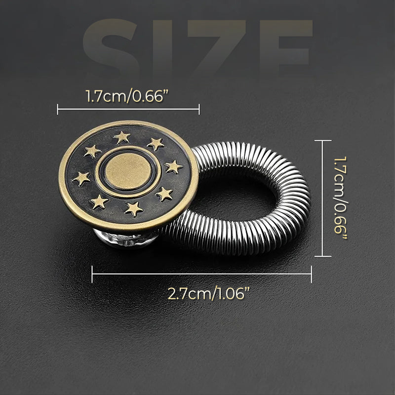 ¡Botón de extensión de cintura para jeans con resorte metálico! 🔩👖