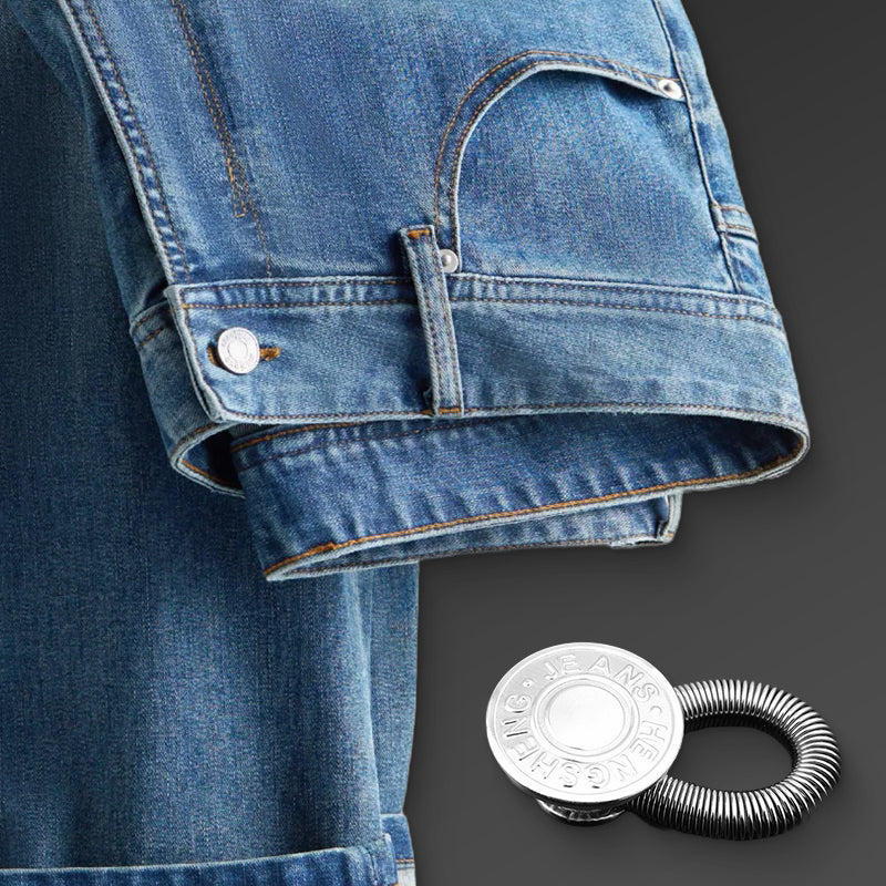 ¡Botón de extensión de cintura para jeans con resorte metálico! 🔩👖