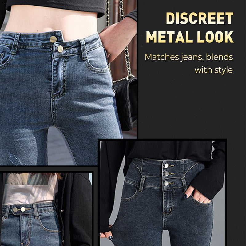¡Botón de extensión de cintura para jeans con resorte metálico! 🔩👖