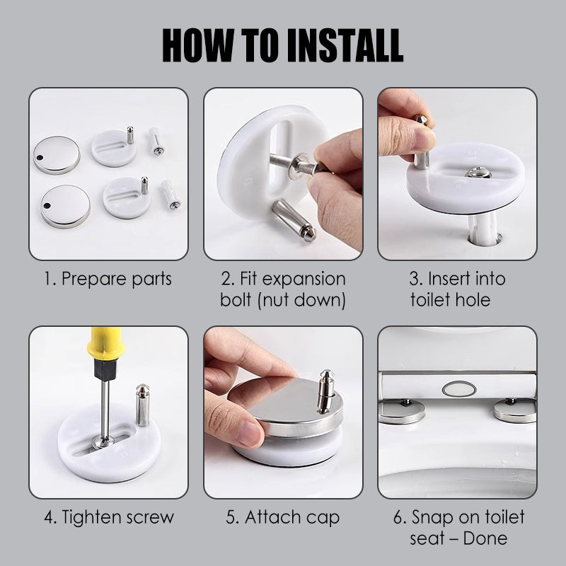 Tornillos de fijación universales para asiento de inodoro