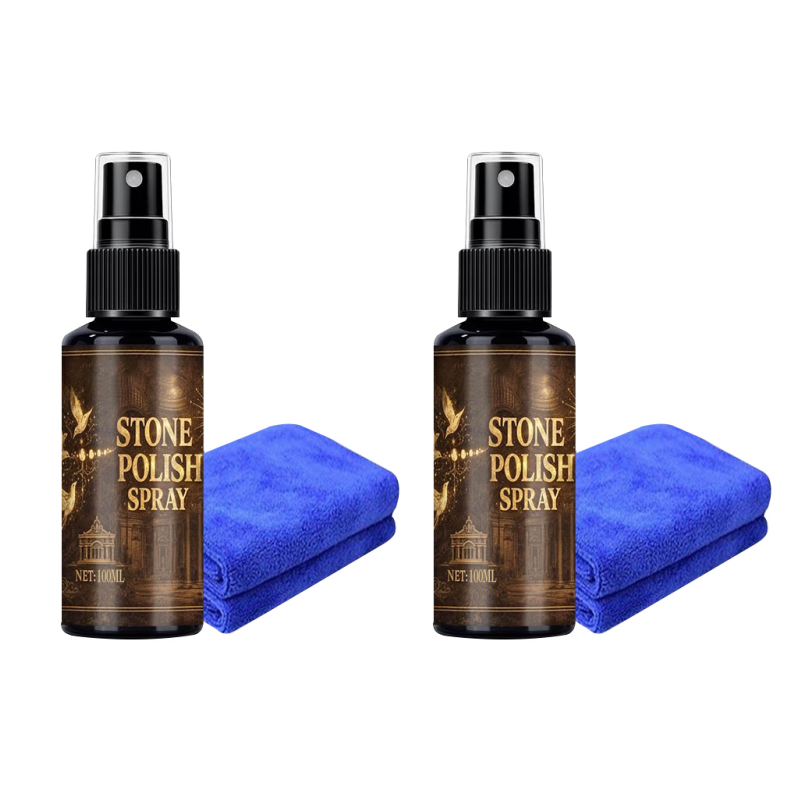 ⏰🔥 ¡50% DE DESCUENTO POR TIEMPO LIMITADO! 🪨 Espray para Lápidas con Toalla – Limpieza Profunda y Brillo Instantáneo ✨