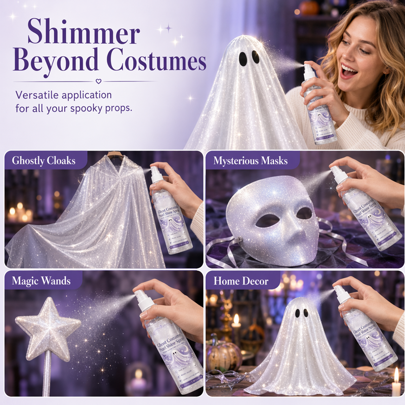 🥳OFERTA 2026🥳💞+50.000 vendidos🎃✨50% DESCUENTO Spray perlado luminoso Halloween, niebla ultrafina con brillo mágico para cualquier disfraz. Rocía y listo, sin coser ni pegar 👻💫