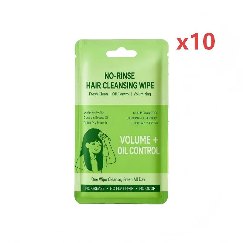 Toallitas limpiadoras para cabello portátiles sin agua