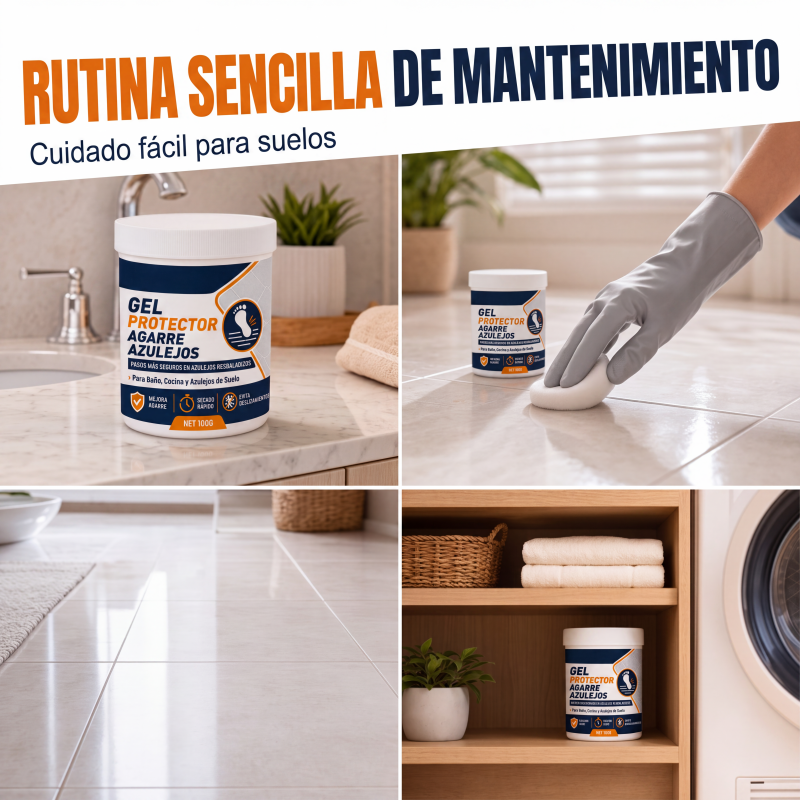 🥳 ELECCIÓN DESTACADA 2026 🥳 Gel antideslizante para azulejos – Reduce la resbaladicidad en azulejos lisos, fórmula de secado rápido – ¡Seguro para suelos interiores! 🏠💧