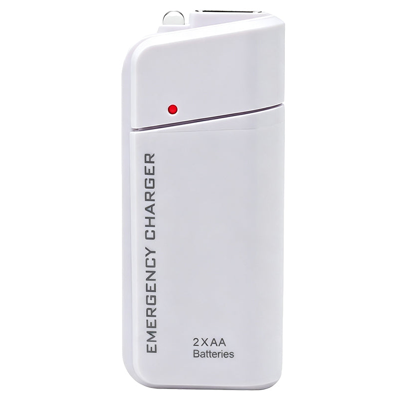 Cargador Portátil de Emergencia, Power Bank Alimentado con Pilas AA con Linterna LED