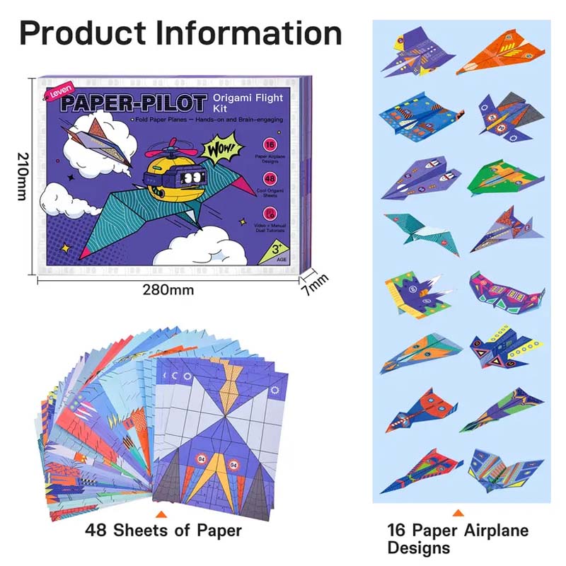 ⏳🔥¡57% DE DESCUENTO POR TIEMPO LIMITADO! ⏰ Set creativo de aviones de papel DIY para niños