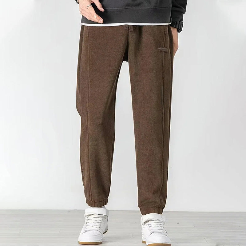 Pantalones de chándal con puños, versátiles y a la moda para hombre