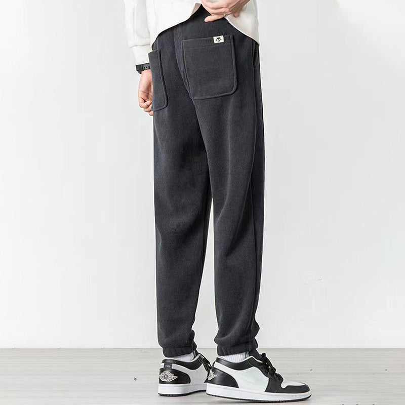 Pantalones de chándal con puños, versátiles y a la moda para hombre
