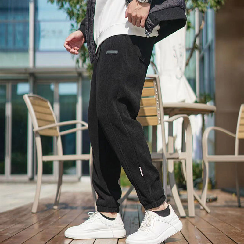 Pantalones de chándal con puños, versátiles y a la moda para hombre
