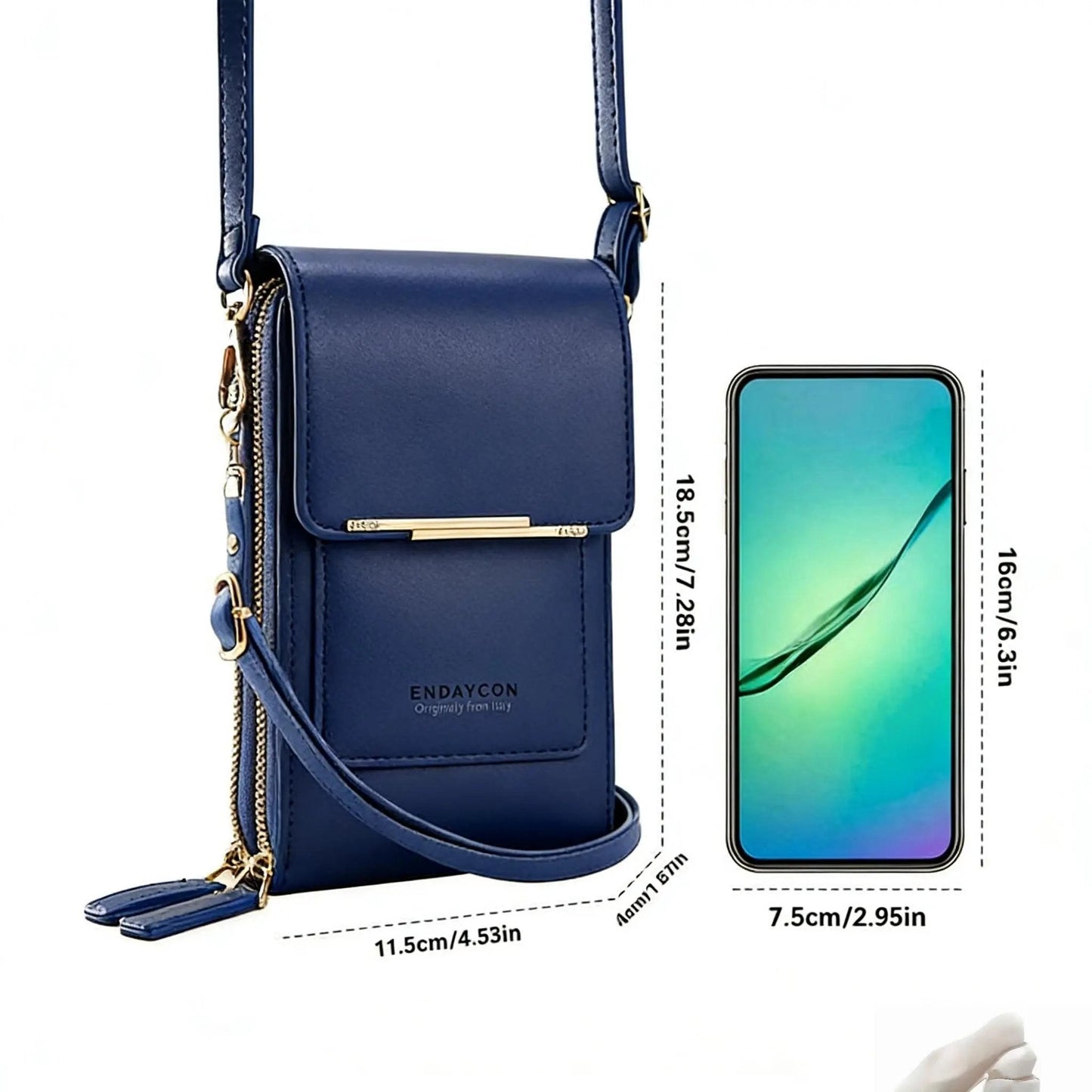 👜 📱 Bolso cruzado para mujer elegante y sencillo, con billetera y compatible con pantalla táctil