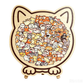 🐶 Adorable Dog-Shaped Wooden Jigsaw Puzzle