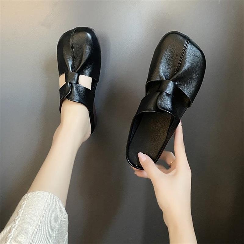 🔥 Gran oferta 2025 🔥 Mules planos con estampado recortado