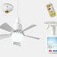 🔥Rebajas: 62% de descuento🎁 Ventilador de techo y lámpara 2 en 1 portátil con mando a distancia