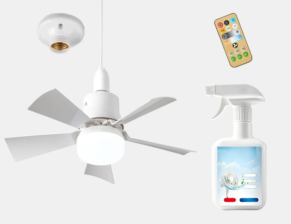 🔥Rebajas: 62% de descuento🎁 Ventilador de techo y lámpara 2 en 1 portátil con mando a distancia